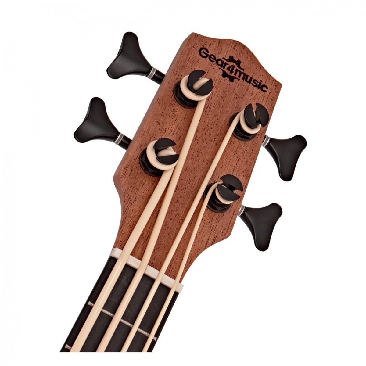 Ukulele Sapele Electro Acoustic Bass di Gear4music - Elettrico | Preamplificatore Basso Progettato per un Tono Amplificato Preciso, Costruzione in Sapele, Tastiera Ebanizzata, Aquila