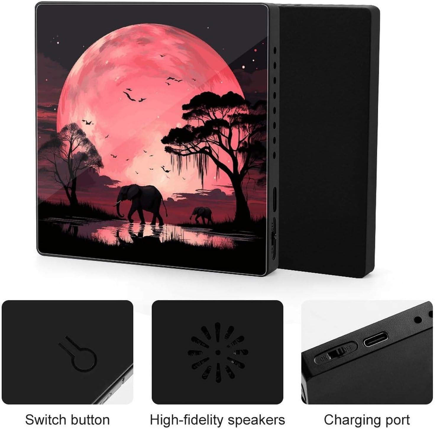 Music Fridge Magnet, Acrylic Magnetic Bluetooth Speaker MP3 Player image 4