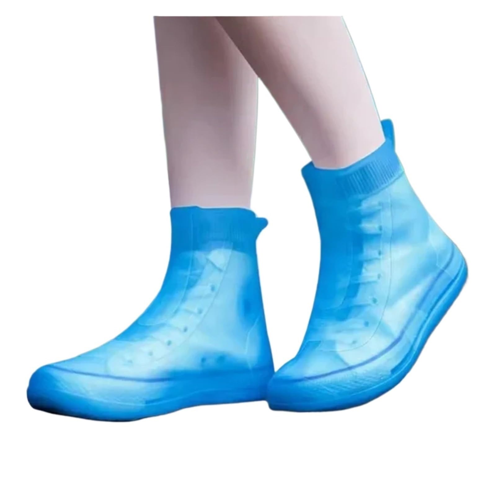 3 Pares de Fundas Impermeables de Silicona for Zapatos, for Botas de Lluvia, Antideslizantes, Reutilizables y Gruesas for Exteriores. para Mantener(Blue,2XL)