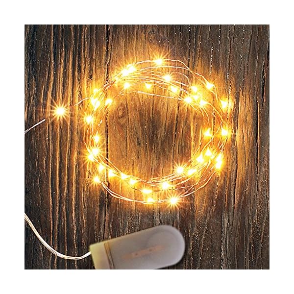 Oakhaomie 6 pack led fairy lights battery operated starry string lights waterproof silver wire cr2032 batteries included - image 4