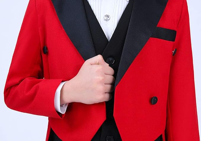 child tuxedo jacket tails red