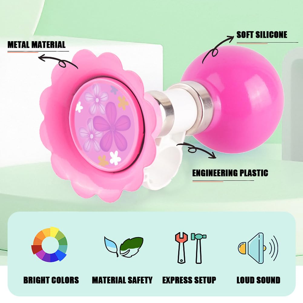 Corno Per Bicicletta Bambini In Metallo | Campanello Con Pallina Di Gomma | Rosso, Facile Montaggio - Foto 6