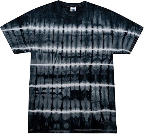 Colortone 100% Cotton Tie Dye T-Shirt for Kids 2-4, X-Small, Black Shibori