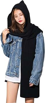 Chicone Women's Knit Hooded Scarf Headscarf Neckwarmer