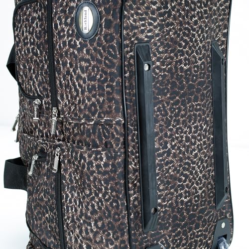 Rockland 22" Polyester Rolling Duffel Bag, Leopard by Rockland - Image 5