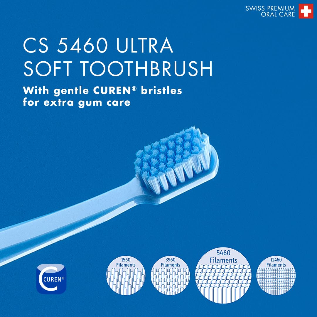 Curaprox Super Duo Pack – szczoteczka do zębów CS 5460 Ultra Soft + szczoteczki międzyzębowe i uchwyt Duo | Delikatna pielęgnacja dziąseł i czyszczenie powierzchni zębów | Szwajcarska pielęgnacja jamy