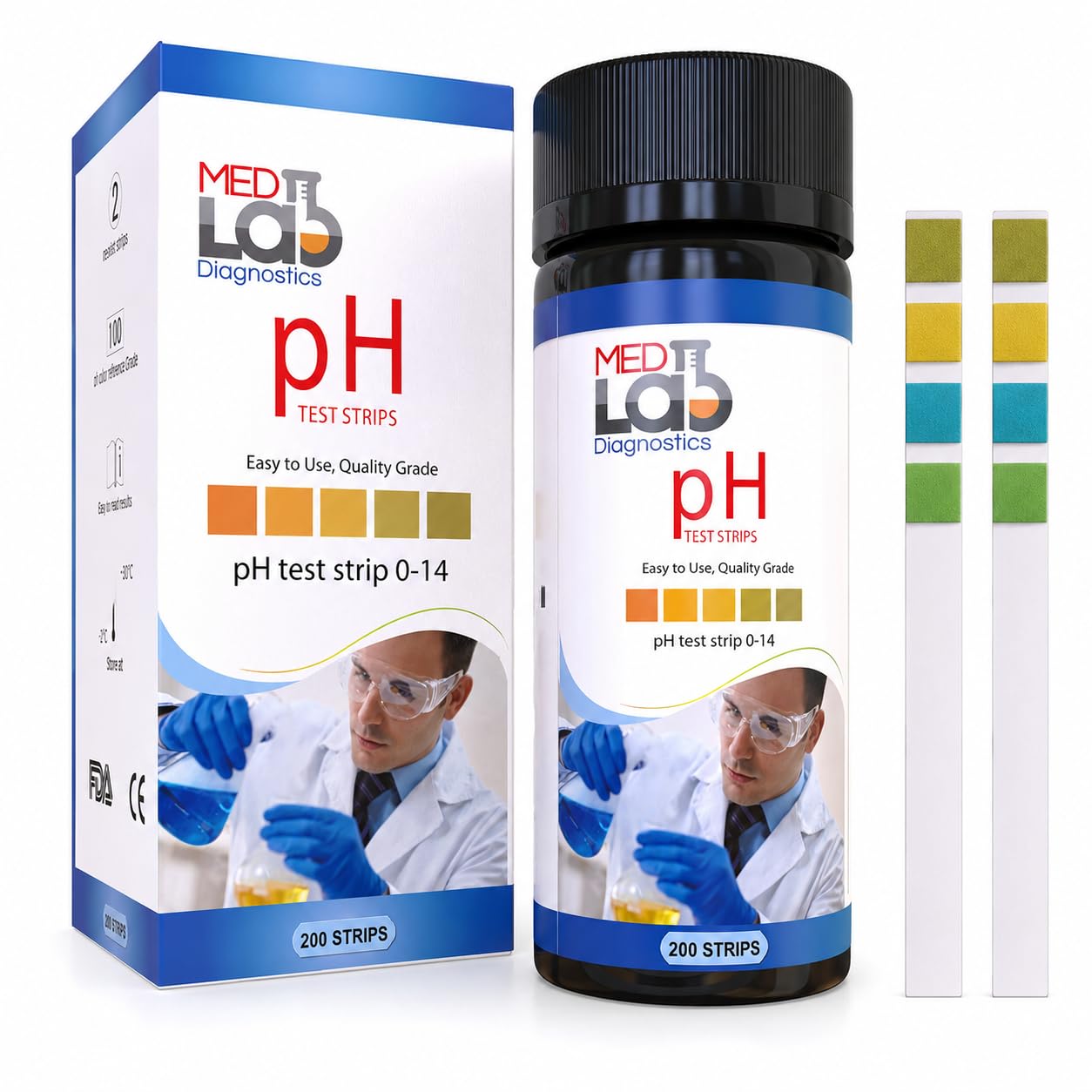 Urine & Saliva pH Test Strips - 200 Strips -9