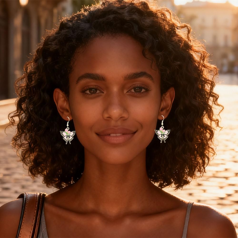 Butterfly Earrings for Women, Rainbow Color Drop Dangle Piercing, Trendy Insect Party Jewelry Gifts - Image 7