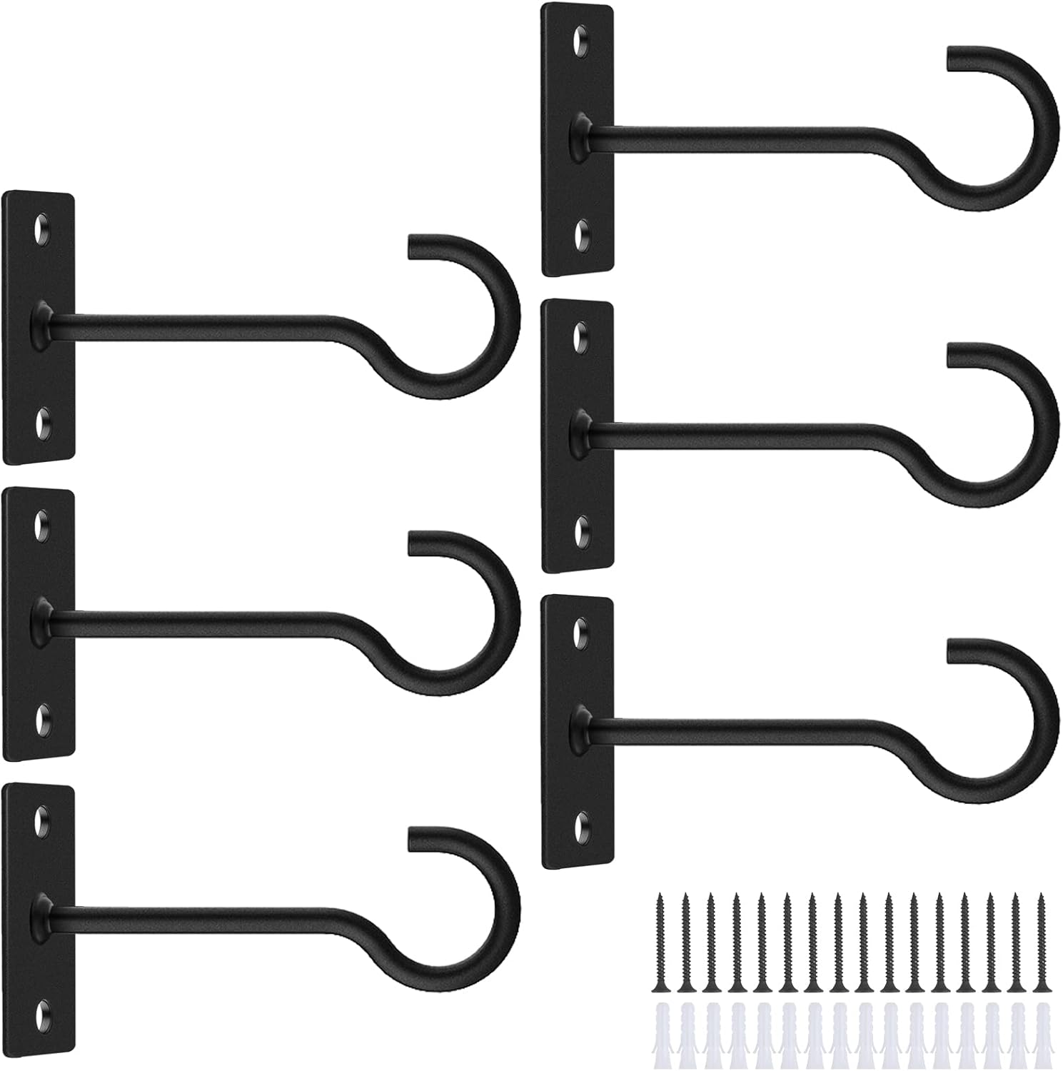 QTJUST Wall Hook for Hanging Plant Bracket 4inch Metal