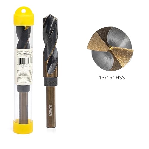 Miniatura 4 de NEIKO PRO 10230B Silver and Deming Drill-Bit Set Drill Press Bit High-Speed Steel 12-Inch-Diameter Shank 8-Piece Set 916-Inch to 1-Inch Sizes