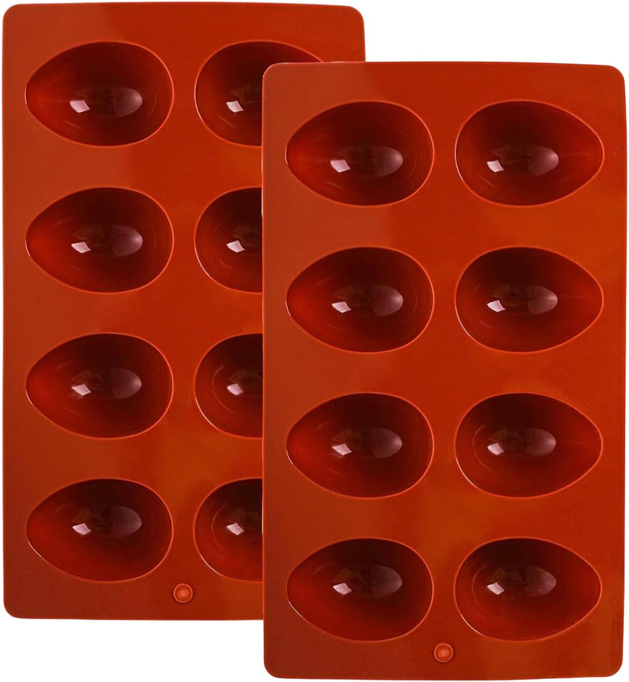 Easter Egg Silicone Mould - Silicone Chocolate Mould, Non-Stick Baking Moulds | Candy Moulds, 8-Cavity Egg Baking Pan, Ice Supplies 2 Piece for Bread Cake Decorating