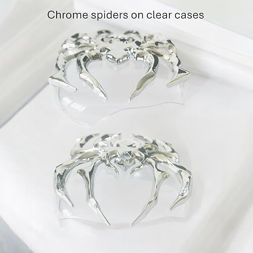 Miniatura 3 de Fundas rígidas de araña cromada para AirPods Max, no incluye auriculares, solo accesorios para auriculares Apple, accesorios de auriculares de moda,