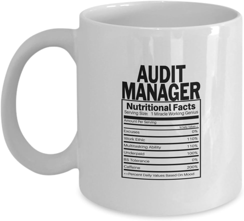 Raintree Mugs Audit Manager Coffee & Tea Gift Mug, Ceramic, 11 oz, Themed Coffee Mug