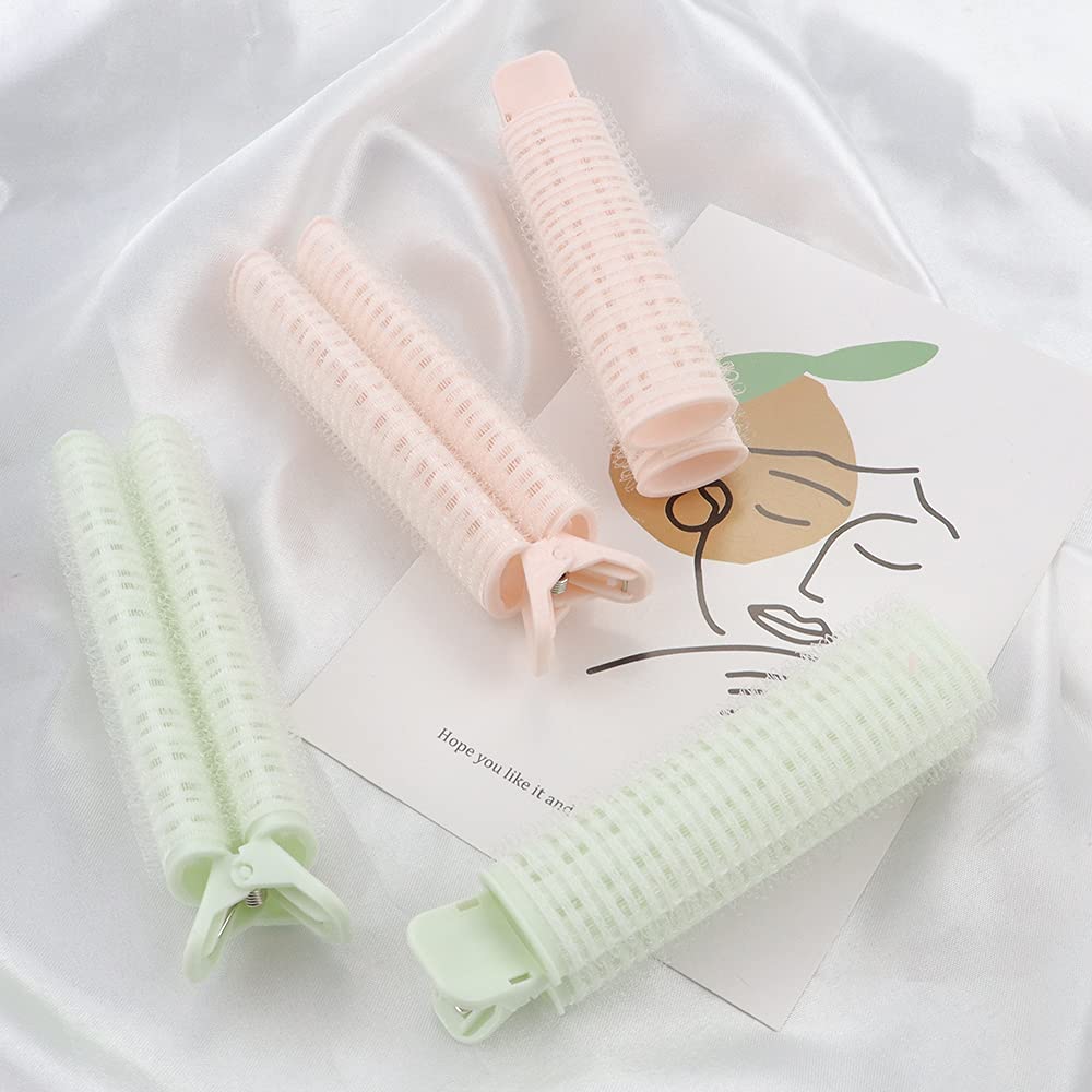 4 Pieces Volumizing Hair Root Clips, Hair Clip Curler Rollers Natural Clamps Rollers Self Grip Volume Hair Root DIY Wave Fluffy Curler Hair Styling Tool, Easy to Carry for Women Girls