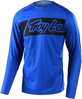 Troy Lee Designs SE Pro Air Vox Jersey - Motocross Dirt Bike ATV Enduro Dual Sport Racing Off Road Riding Ventilated Warm Weather Gear - Adult Mens (Blue, SM)