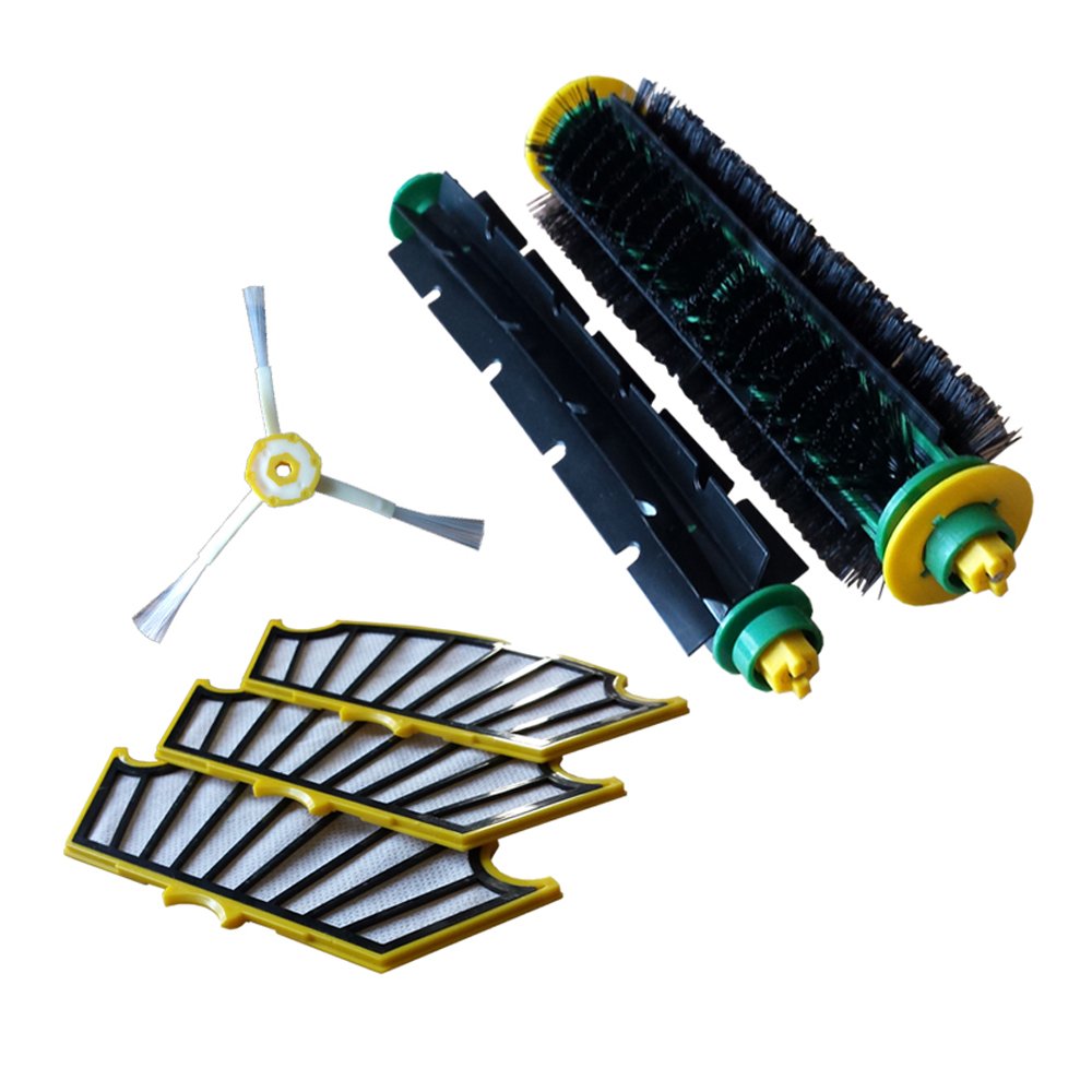 Wartungskit Für IRobot Roomba 500 Serie – 2 Hauptbürsten, 6 Filter, 2 Seitenbürsten, Reinigungswerkzeug
