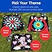 Giggle N Go Outdoor Games for Kids, Adults & Family - The Original Flarts Floor and Yard Darts Game with Inflatable Pins, Lawn Pegs and Mat - Monster Theme, Easter Basket Stuffers Gifts for Kids