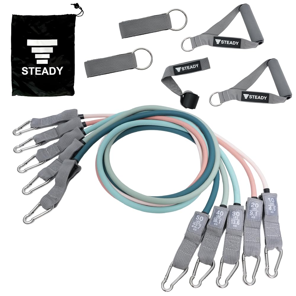 X/Reps 筋トレ ホームジム トレーニングチューブ Amazon.co.jp: 【大手ジムでも採用】 STEADY トレーニングチューブ
