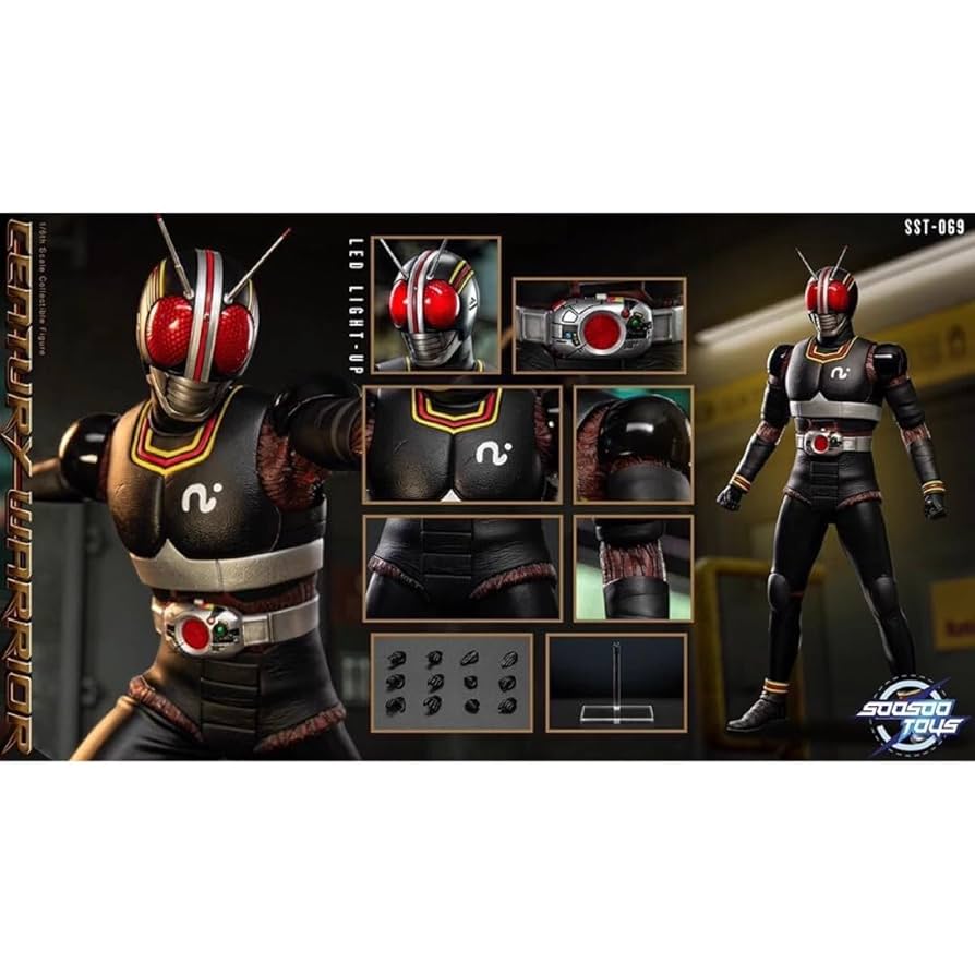 Soo-Sootoys SST069 仮面1/6ブラック ライダーBLACK Amazon.co.jp: SooSootoys SST069 仮面1/6ブラック ライダー