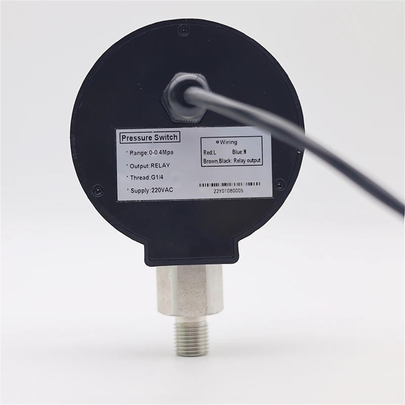Wyłącznik ciśnieniowy wody z jednym wyjściem przekaźnikowym i cyfrowym manometrem (220 V AC, 0-2,5 MPa)