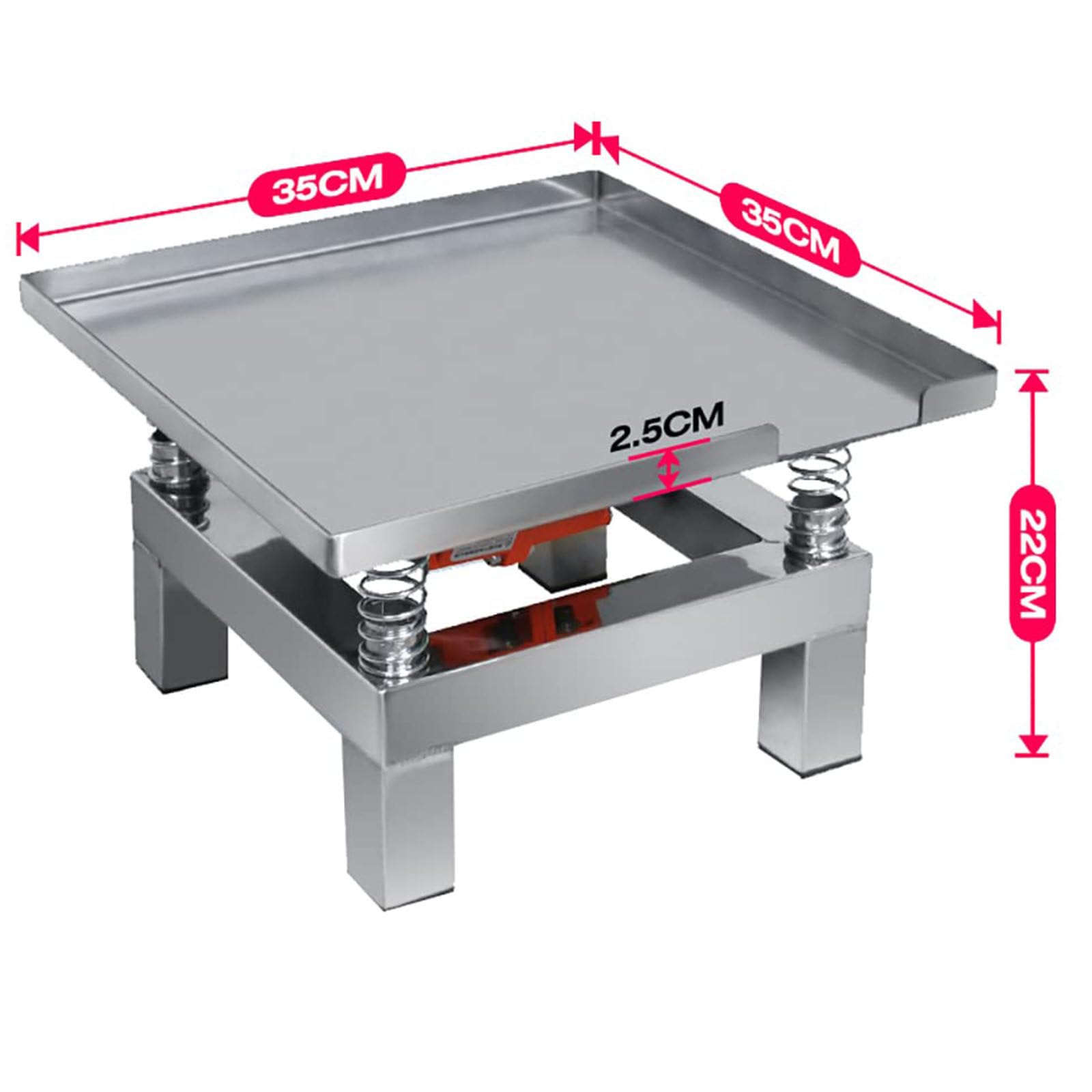 Mesa vibradora de hormigón, agitador de vibración de acero inoxidable para bloque de prueba, 220 V, ideal para mezclas de hormigón vibratorio y aplicaciones de prueba