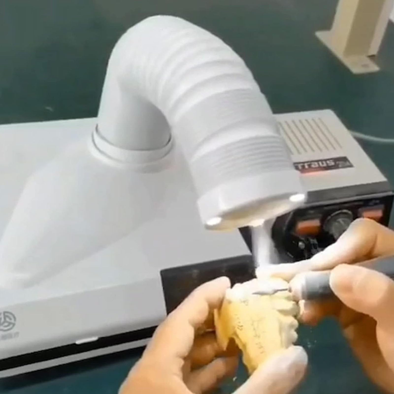 Genérico Aspiradora Dental de sobremesa, colector de Polvo for Pulido Dental, colector de Polvo for Banco de Trabajo de Pulido Dental, colector de Polvo portátil de Escritorio de 60 W