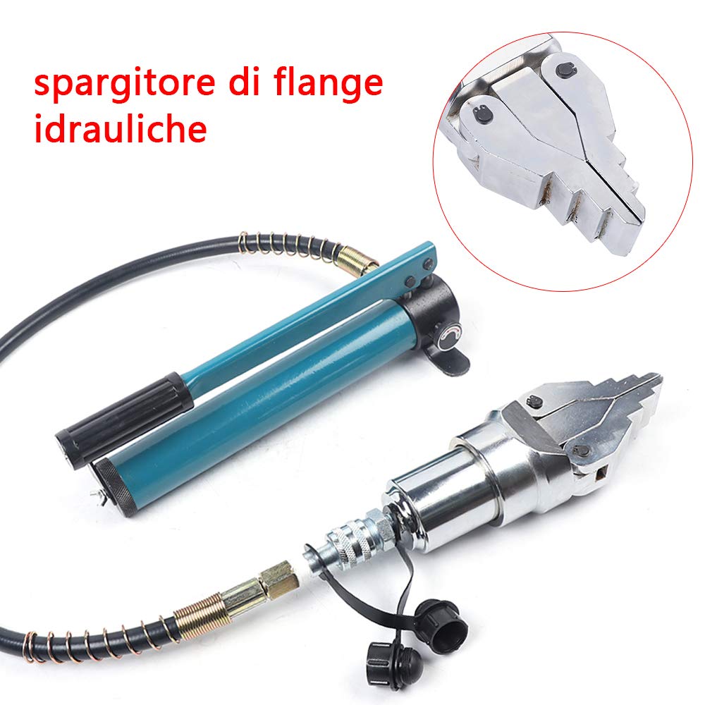 Hydraulischer Flansch Streuer, 12Ton Hydraulik Trenner Flanschspreizer Spreizer Spreader Set Tragbarer Flanschspalter mit Pumpe Streuer, Rohrpresszange Geteilter für Flanschersatz-Zylinderkopföffnung