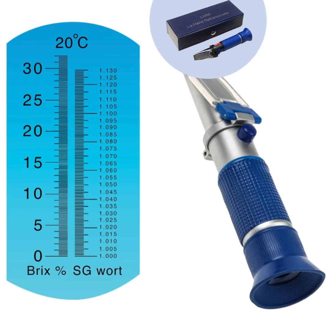 LARK Series Brix Refractometer for Measuring Sugar Content in Brewing, Cooking and Food Industry.Dual Scale: Brix of 0-32% and Corresponding Specific Gravity-image-8