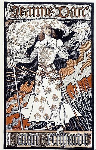 Impression Jeanne d'Arc Eugène Grasset toile abstraite décoration grand salon