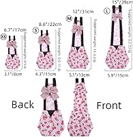 Vista 2 de MANON ROSA Pañales de pollo, gallinas bantam, juego de 6 piezas reutilizables con corbatín, pañales para aves de corral, lavables, impermeables