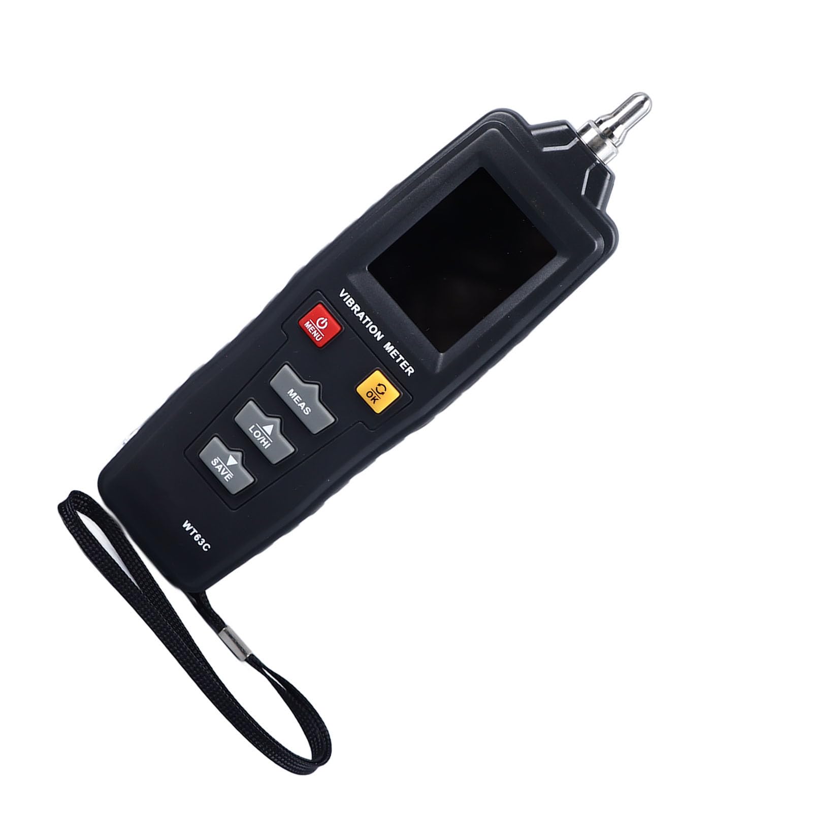 lyrlody Analyseur de Vibrations Portatif ABS 0 à 4 KHz avec Capteur Piézoélectrique Mesurant le Déplacement de la Vitesse d'accélération pour les Techniciens d'inspection des Machines
