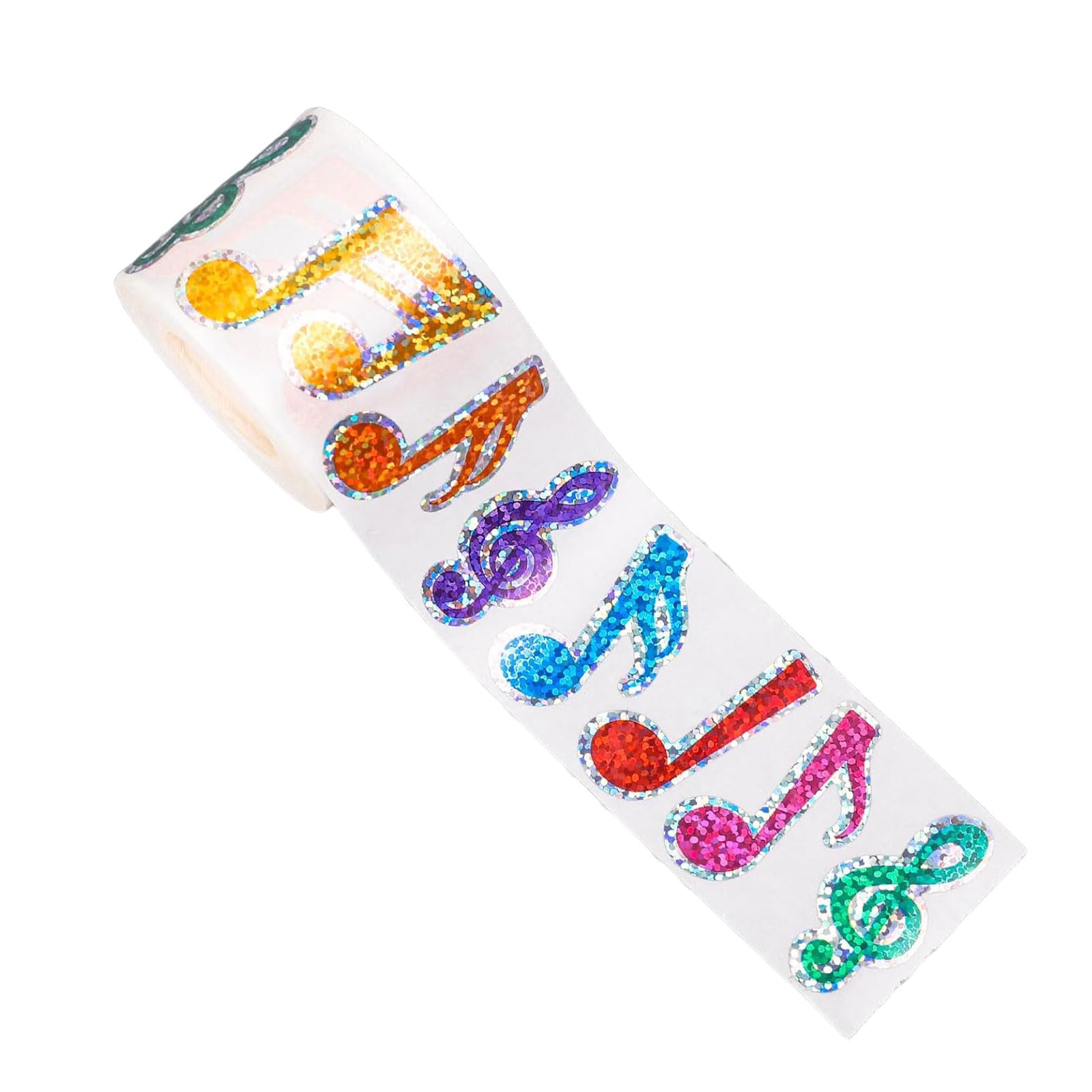 HGENAHGTF Music Theme Sticker Waterproof Adhesive Colorful Glittering Musical Note Decal for Bathrooms Kitchens Classroom Decors Music Symbols Adhesive Decal