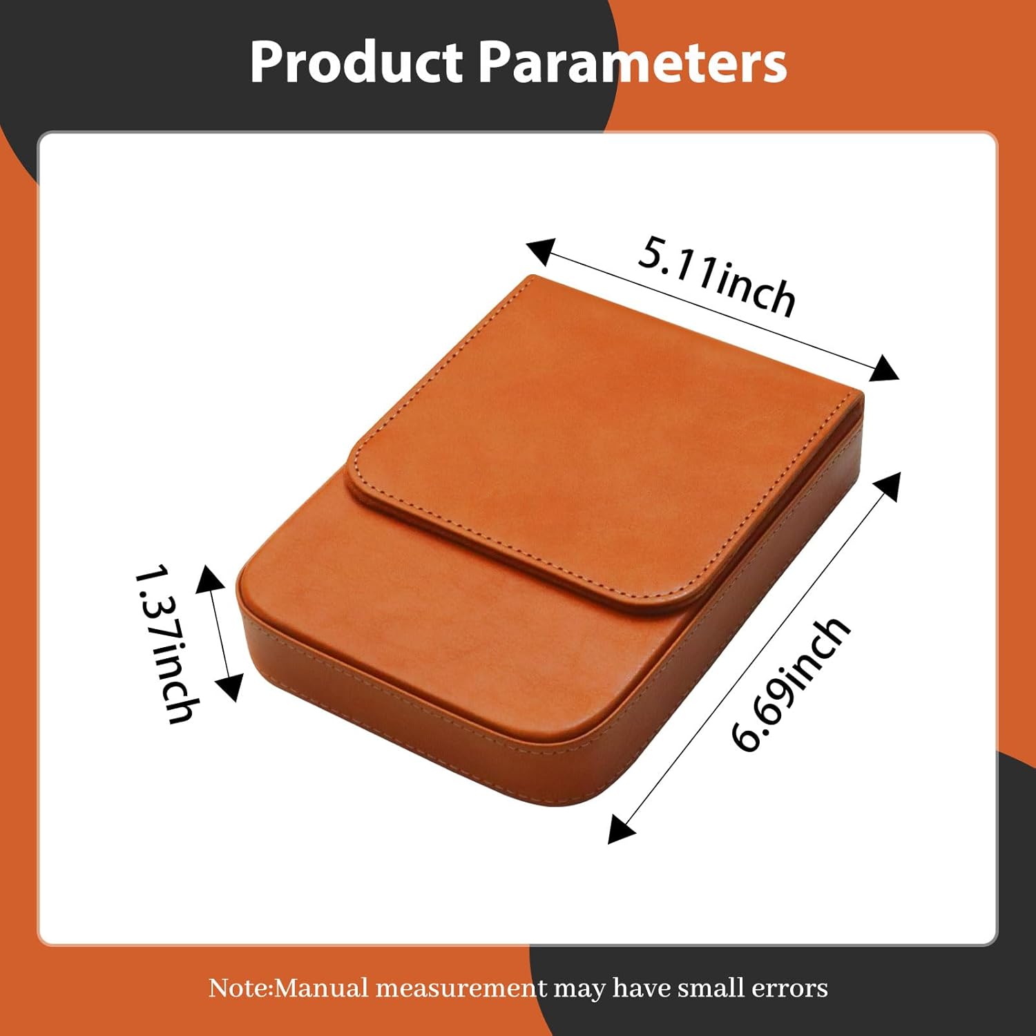 Leather 6 Fountain Pen/Pencil Tray Case, Handmade, Magnetic Closure with Drawer Design, Gift Choice for Man/Woman/Office, 6 Slots（brown） - Image 2