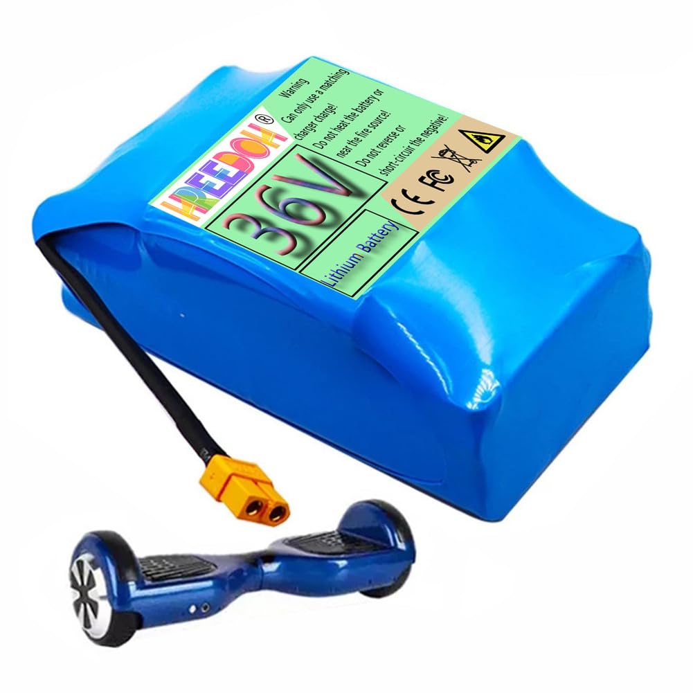 Batterie pour Hoverboard 36 V, 4,4 Ah, 6 Ah, 7 Ah, 8 Ah, 10 Ah ou 12 Ah, Batterie Lithium-ION pour Moteur de Scooter électrique de 0 à 432 W