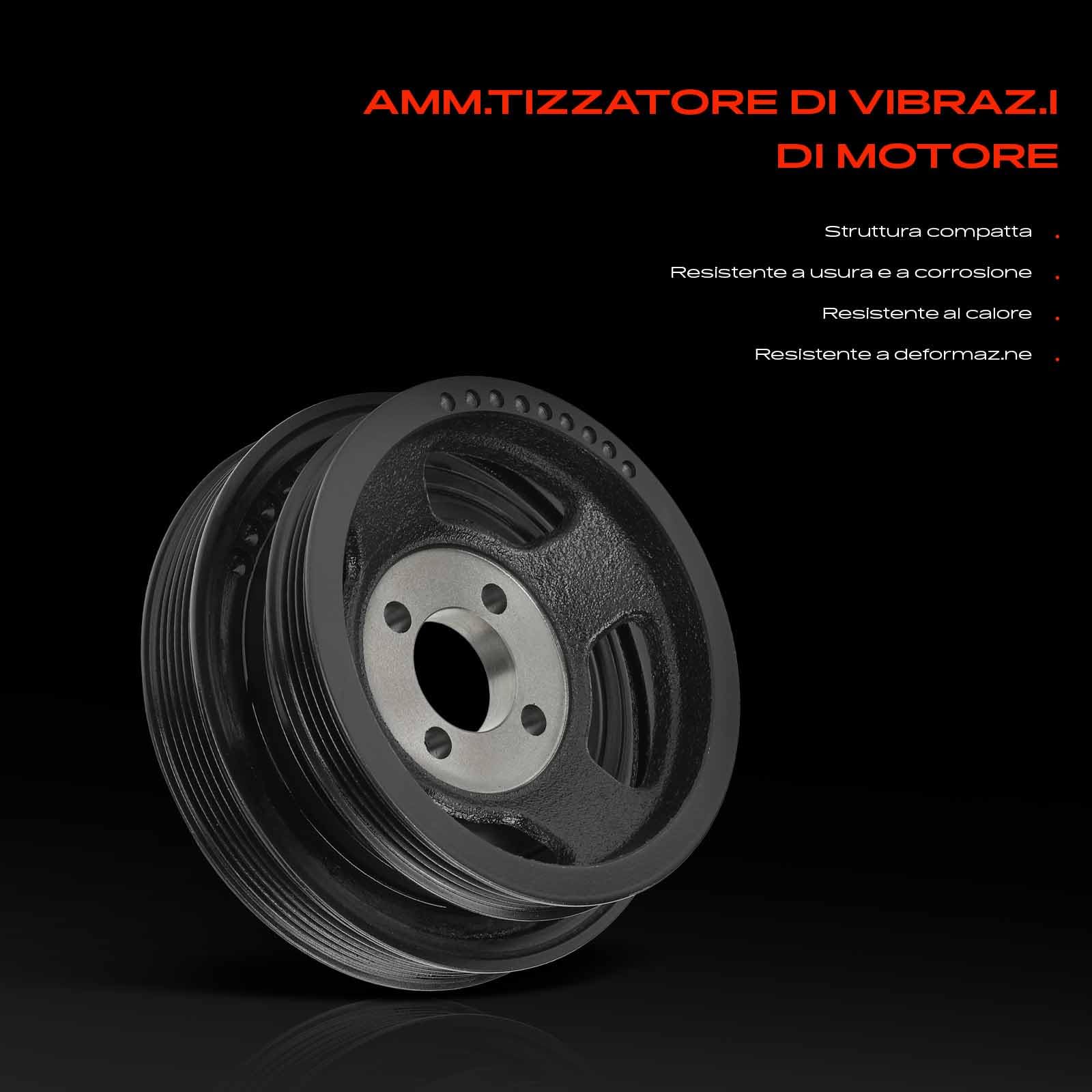 Frankberg Puleggia albero motore 55182506 | Compatibile con: Qubo 225, Doblo Box/MPV 223, Linea 110 323, Doblo MPV 119 223, Siena 172 178 372, Fiorino Box/MPV 225