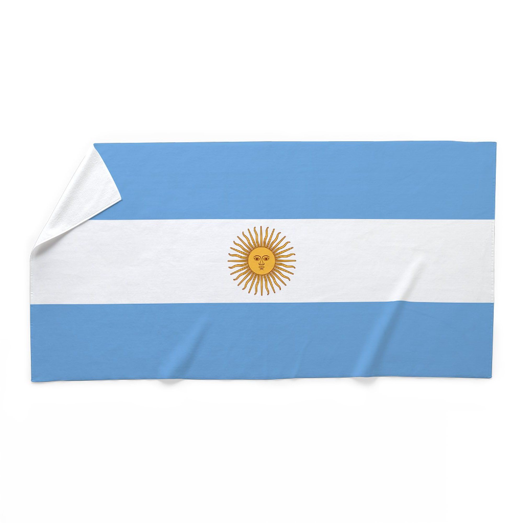 CafePress Argentina Flag Beach Towel - 30x60 Inch Soft, Absorbent Large Pool Towel