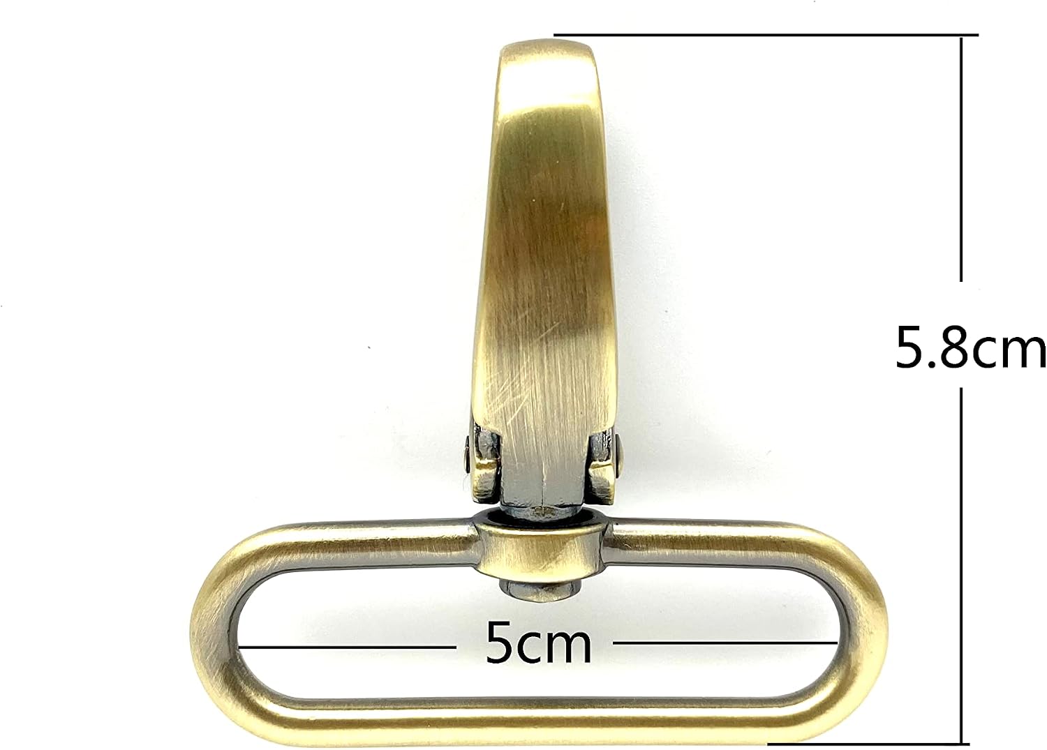 3dancraftit Push Gate Swivel Snap Hooks Lanyards Clasp Clips Lobster Clasps Hook zinc alloying 2 inch / 50mm (Eye Size) 6 Pieces Anti Bronze J26