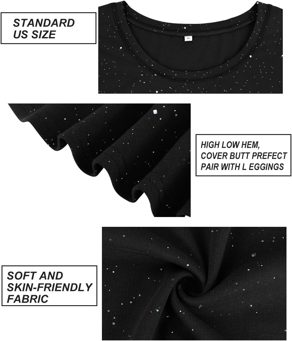 CARCOS Plus Size Tops for Women Short Sleeve Shirt Summer Star/Leopard/Tie Dye/Flower Crewneck Pullover Tunic XL-5XL - Image 5