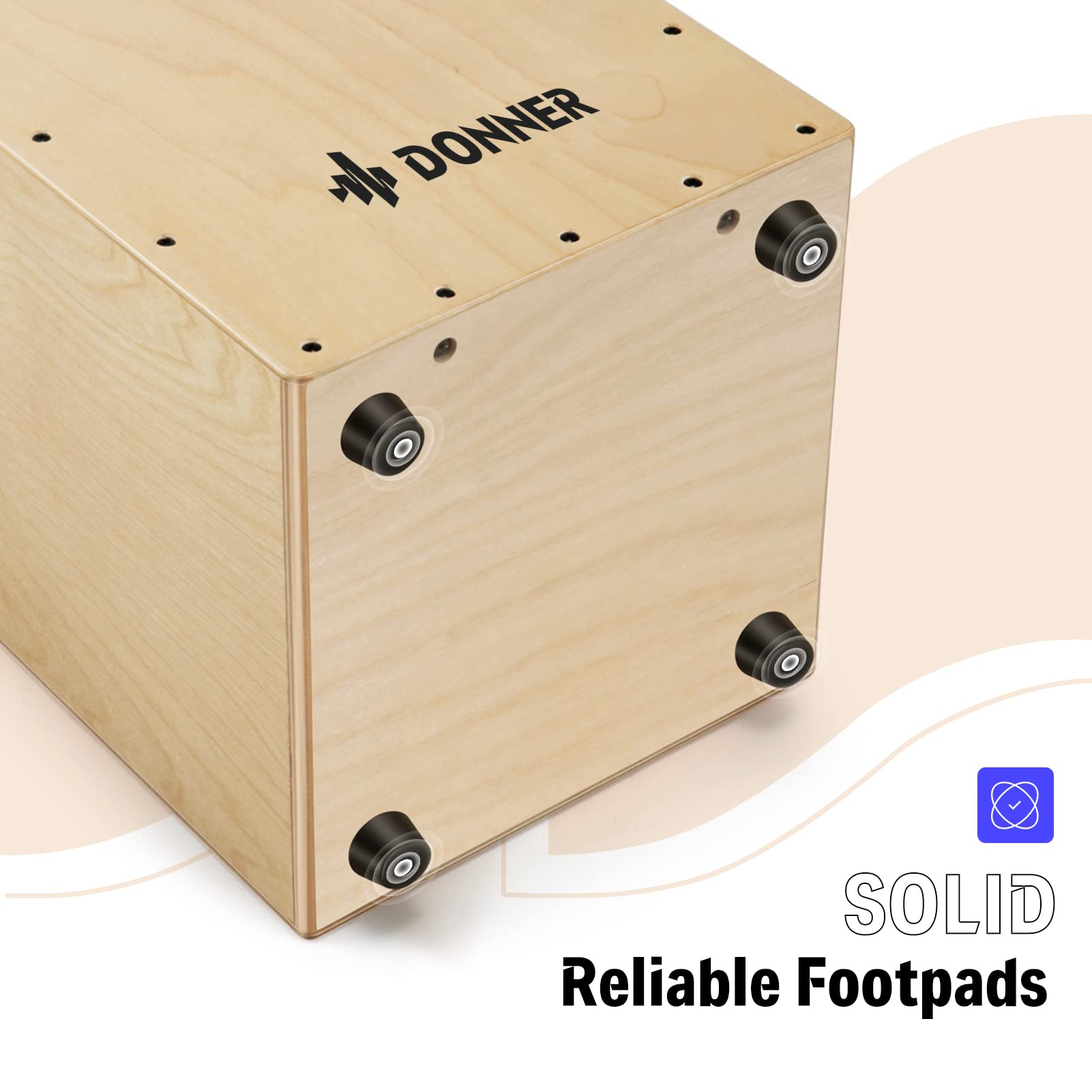 Donner Compact Size Cajon Box Drum with Bag for Kid Adult Travel