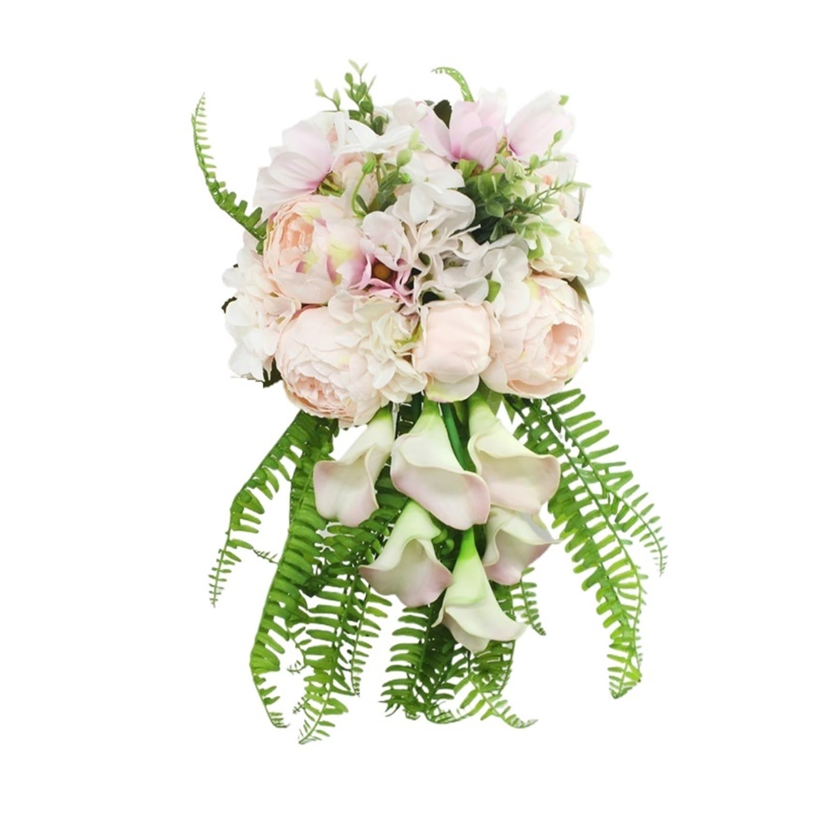 SHENJMAI Artificial Flower Bouquet Wedding Bouquet Silk Roses Flowers Bridal Artificial A Marriage Bridesmaids(Pink)