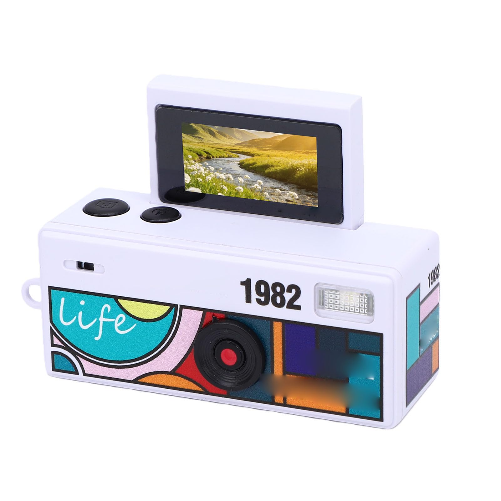 SUNGOOYUE Mini Digital Camera,0.96 Inch LCD Mini Camera with Built in Flash, for Daily Documentation and Celebrations (White)-picture-18