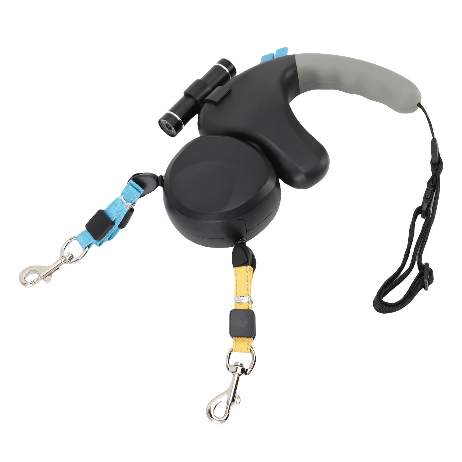 Akozon Laisse Rétractable pour 2 Chiens avec 360° et Lumière LED, Laisse Double Contrôle sans Enchevêtrement pour Chiens de Taille Moyenne/Grande, Poignée Absorbant Les Chocs pour des Promenades