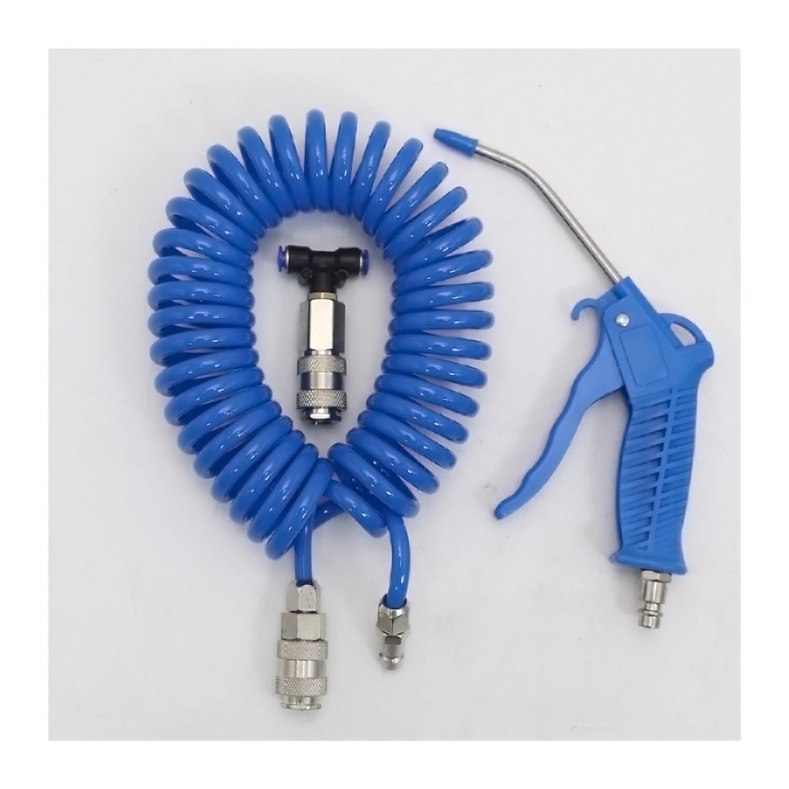 Manguera de aire, accesorios for mangueras de aire, kit de pistola de soplado de polvo de aire de alta resistencia de 4x6 mm, removedor de pistola de plumero de aire de manguera neumática en espiral d