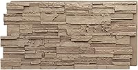 Vista 42 de Ekena Millwork - Panel lateral de piedra de imitación apilado en cascada