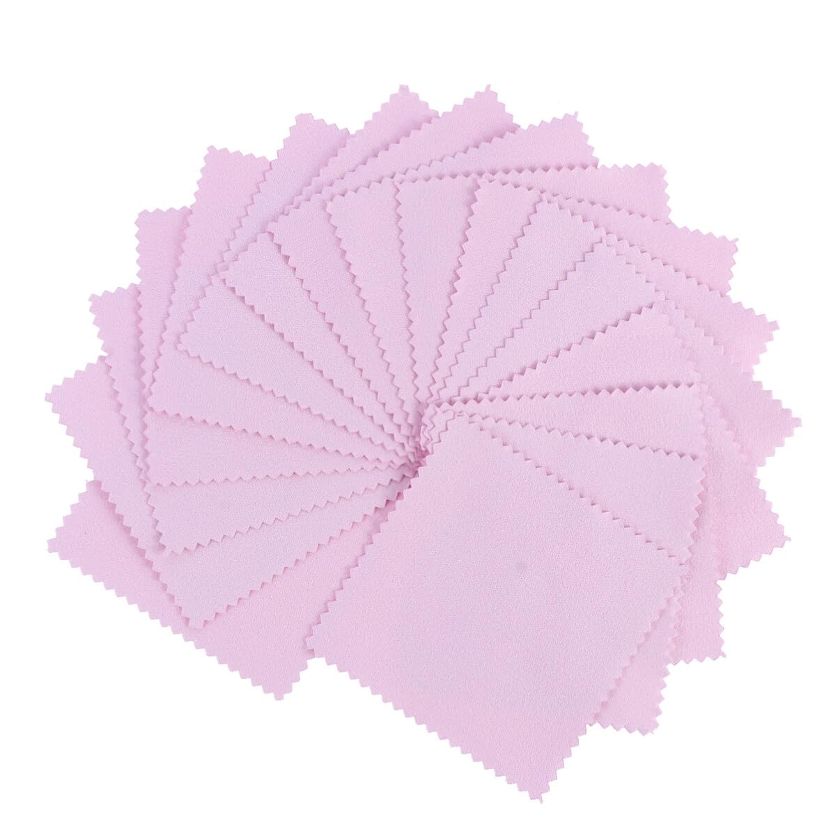 Veemoon Mikrofasertücher zum Glanz Wiederherstellen zur Schmuckreinigung 100 Stück aus Superfiner Faser in Rosa Silberputztücher für Silberbesteck und Silberschmuck