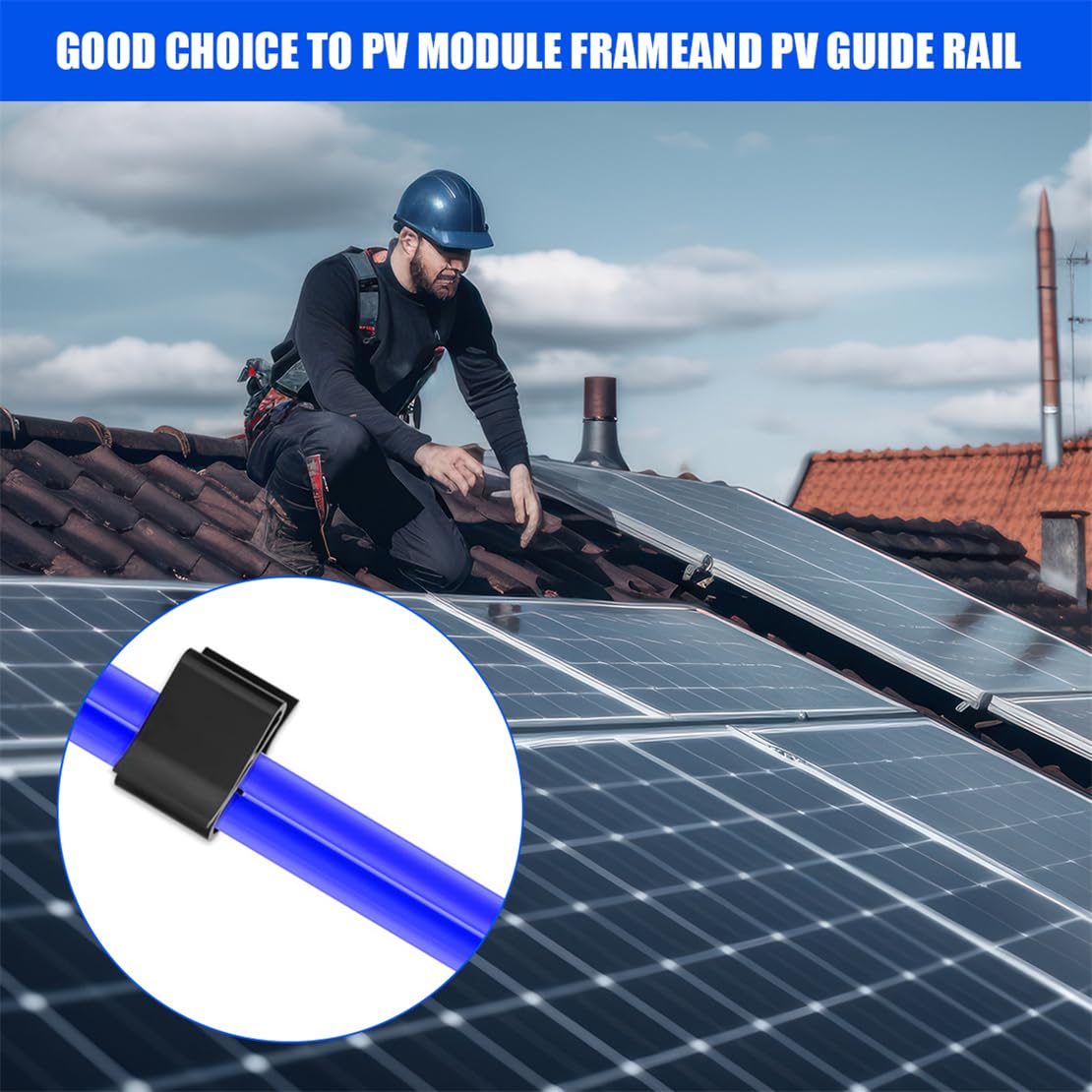 30 Stück PV Kabelklemmen - Solarpanel Kabelhalter 25x15mm Für Photovoltaik & Boote