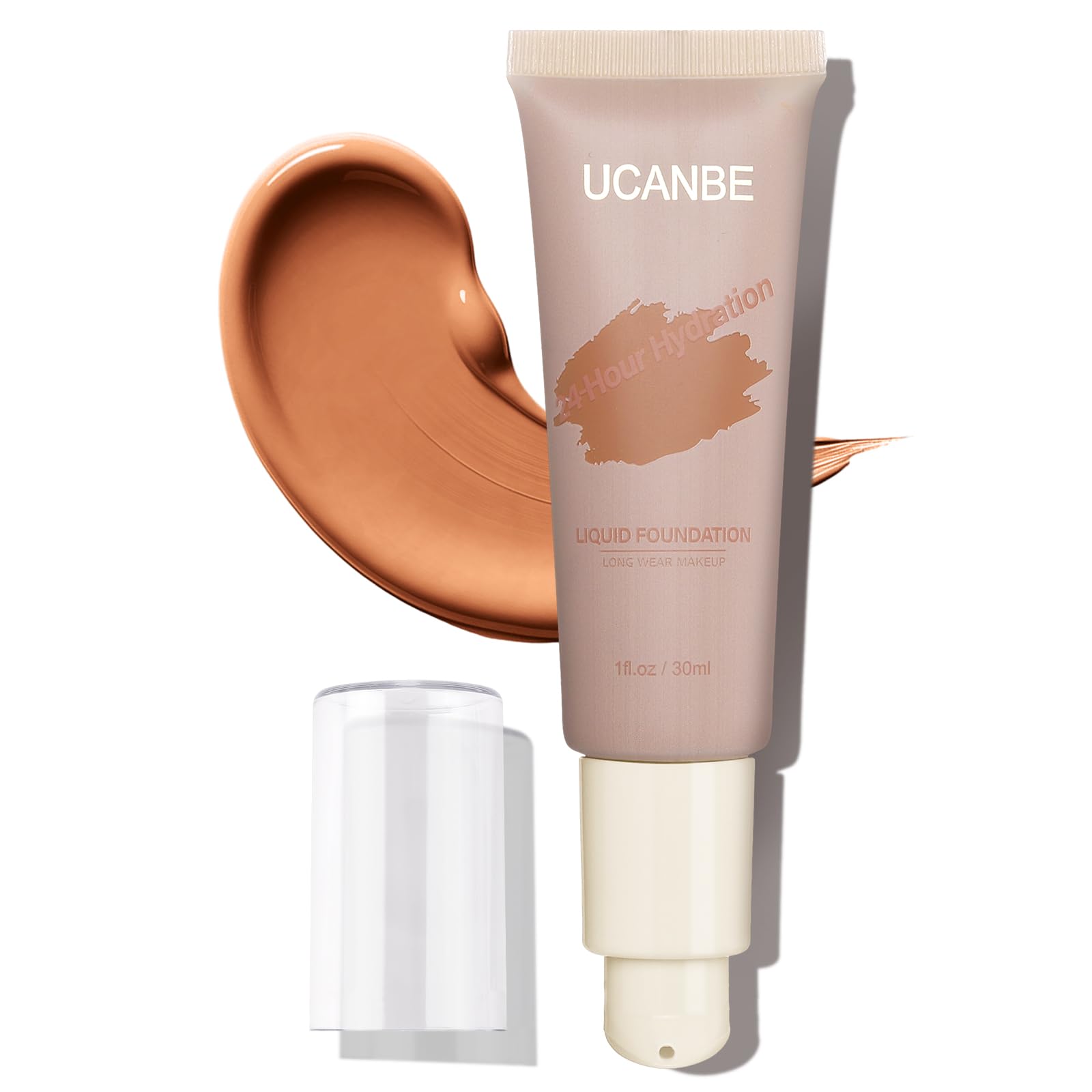 UCANBEMatte Liquid Foundation Makeup, Medium to Full Coverage Waterproof Longwear Serum Cream Foundation for Combination & Oily Mature Skin, Lightweight Hydrating & Nourishing, Coconut, 1 fl. oz.Compact by Design (Amazon-developed Certification)