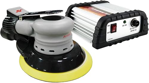 Miniatura 1 de AirVANTAGE - Kit de lijadora eléctrica de grado industrial con fuente de alimentación, aspiradora central con almohadilla de perfil bajo (6 pulgadas