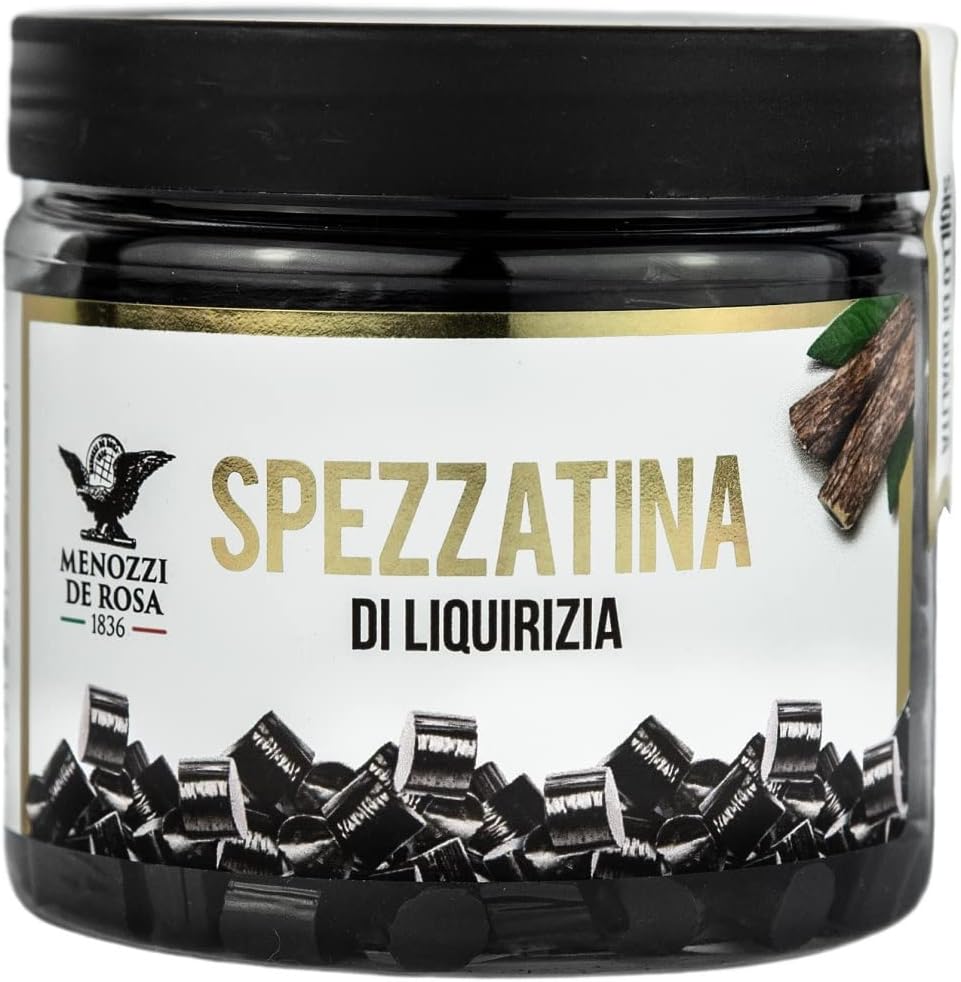 Menozzi De Rosa - Pure Liquorice Pellets 150g Tin | Pure Italian Liquorice of Calabria | Liquorice of Calabria