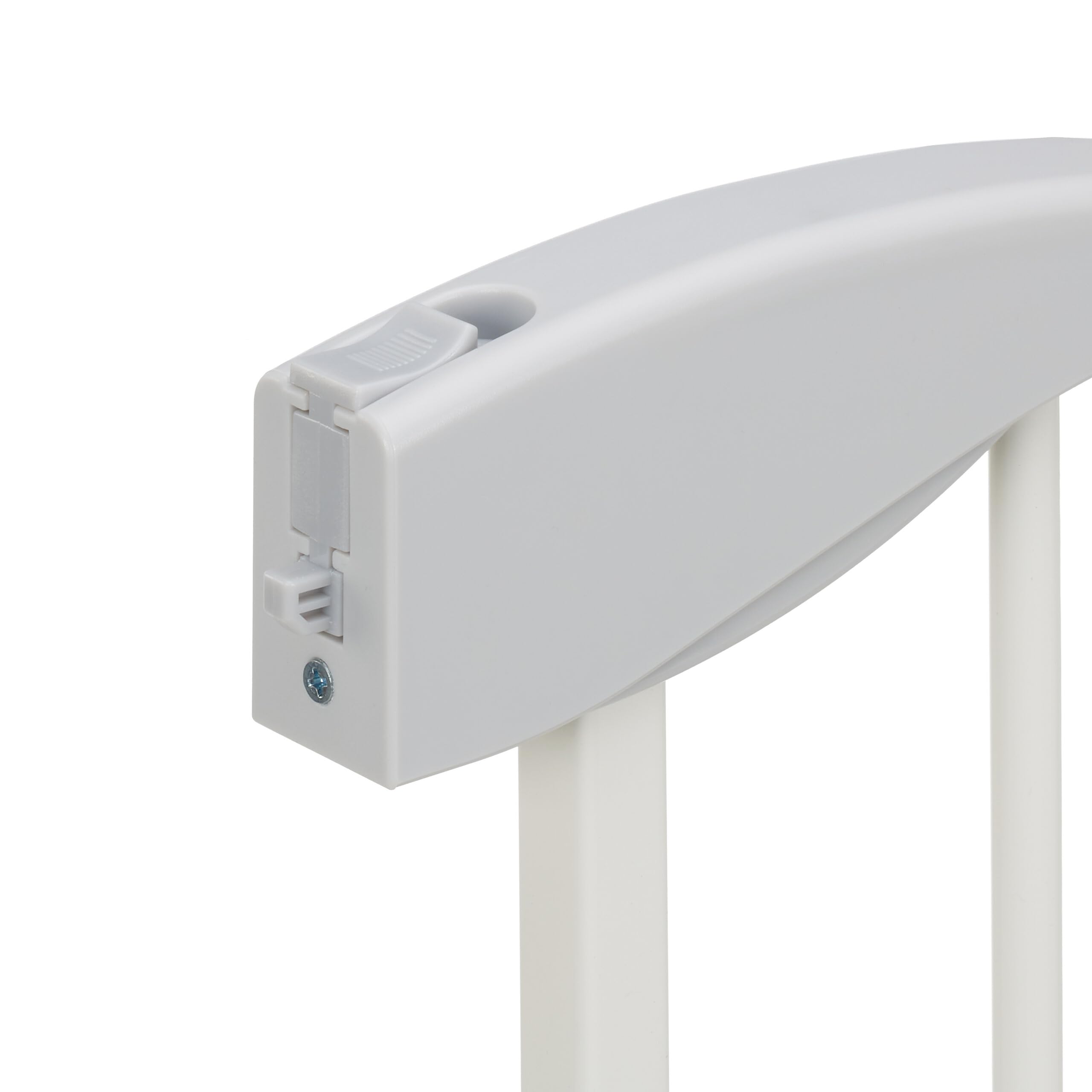 Relaxdays Türgitter zum Klemmen, Breite 75-84 cm, ohne Bohren, Einhandbedienung, Auto-Close, 90° Stop, Babygitter, weiß
